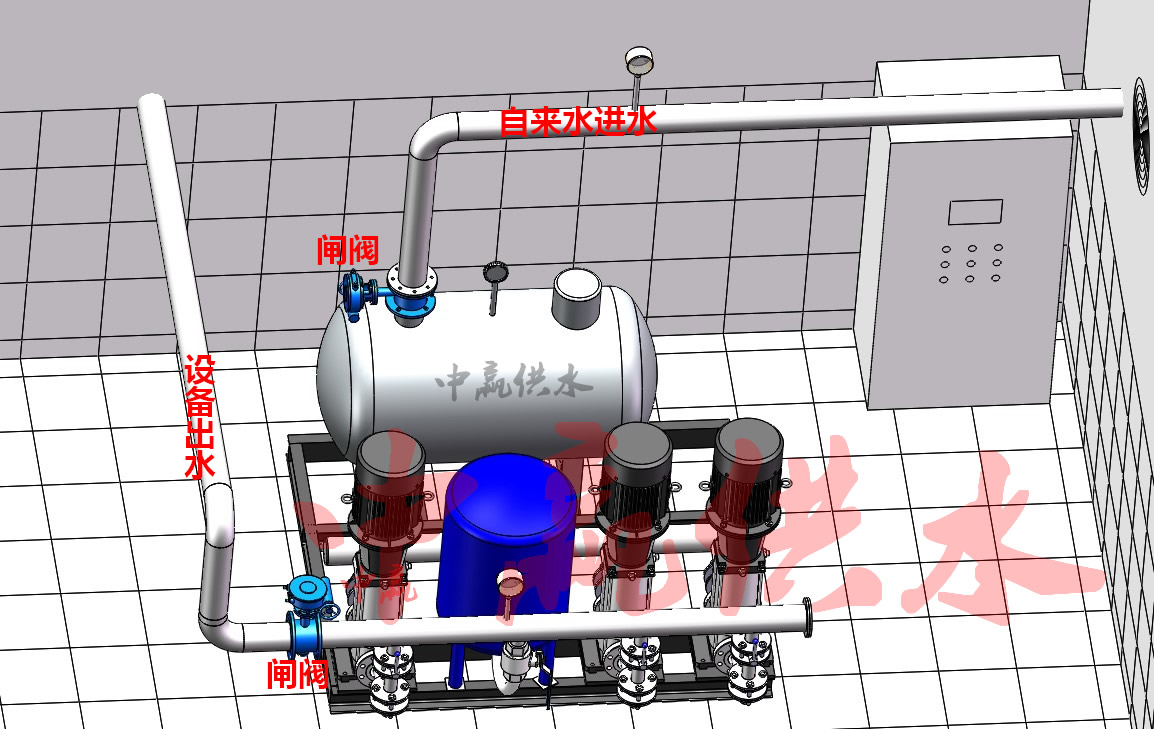 自来水无负压供水设备安装图