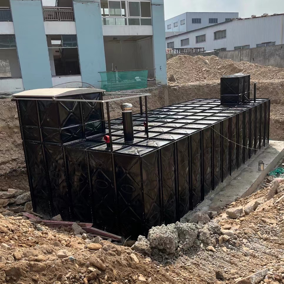 长沙地埋式一体化消防泵房采用防浮式箱泵一体化结构